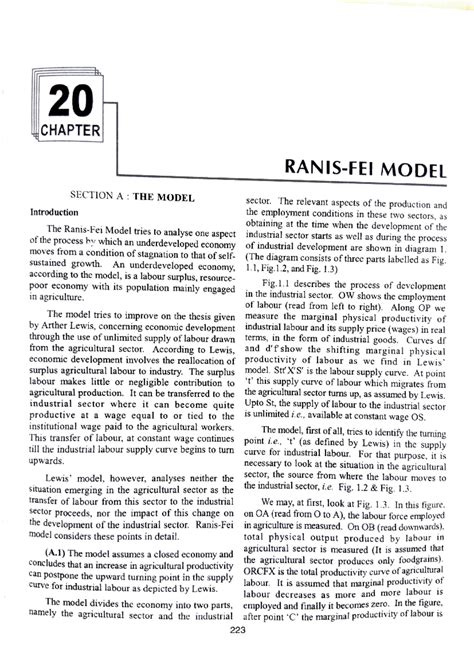 Ranis and Fei - LECTURE NOTES - 20 - CHAPTER SECTIONA : THE MODEL ...
