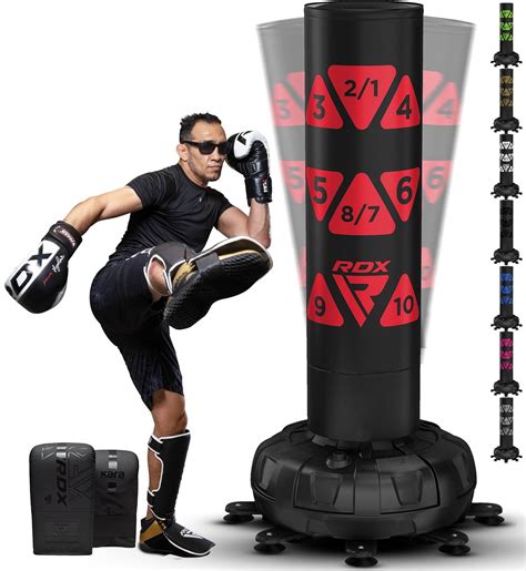 RDX FreeStanding Punching Bag with Gloves, 5FT XXL Heavy Duty Adult RONIN Target Pedestal Bag ...