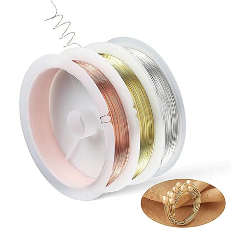 Amazon.com: Jeffdad 3 Rolls of Craft Wire for Jewelry, 0.3 mm 50 m ...