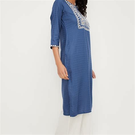 Buy Women Embroidered Straight Kurta Online at just Rs. 599.0 ...
