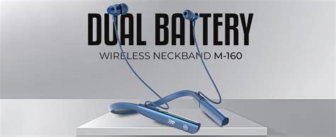 RD M-160 Bluetooth Wireless in Ear Neckband, Dual Battery 168 Hours ...
