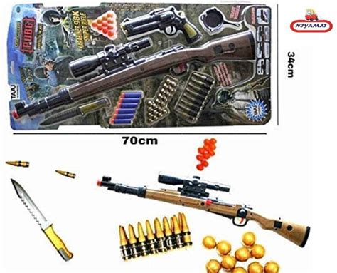 NIYAMAT Kids Kar98k Pubg Theme Gun Toys Set Guns & Darts - Kids Kar98k ...