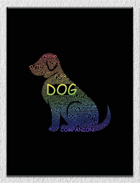 Dog Words Wall Art – Myindianthings