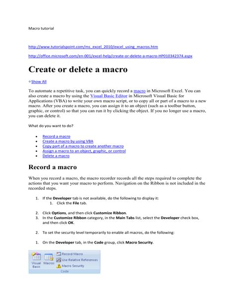 Image result for 2010 Excel in Macro Tutorial