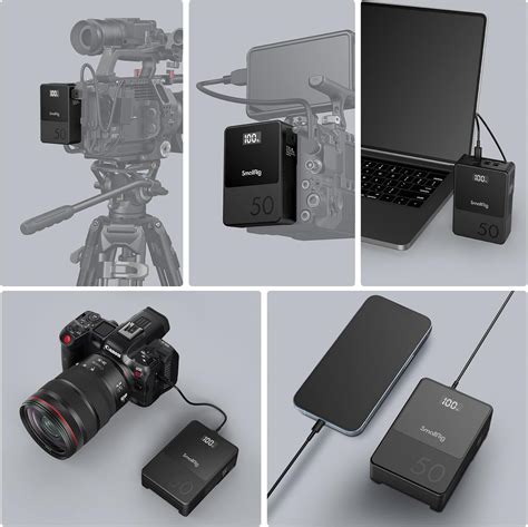 Buy SMALLRIG V Mount Battery VB50, 3400mAh(50Wh/14.8V) Mini V-Mount Battery with OLED Screen ...