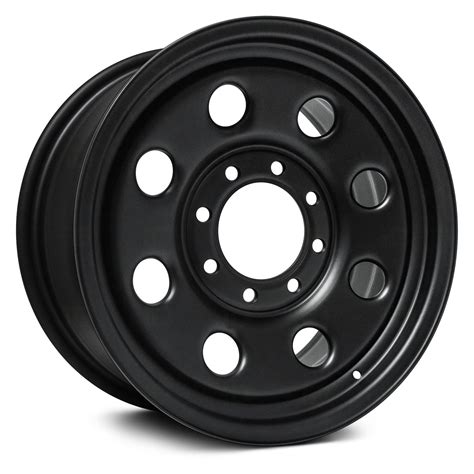 RT® 18" STEEL WHEEL 8 LUG X48165 Wheels - Black Rims