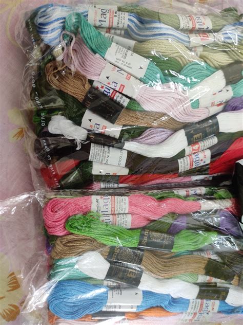 K G group Threads Cotton Embroidery Threads Set Double Shaded Pack of ...