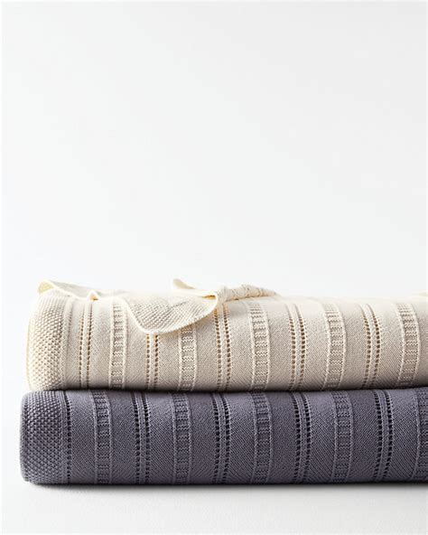 Pointelle Knit Cotton Blanket | Garnet Hill