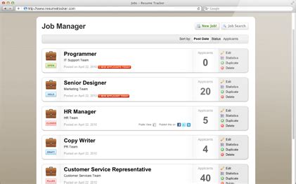 Resume Tracker Software 的图像结果
