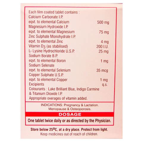Calcimax 500 Tablet 30's Price, Uses, Side Effects, Composition ...