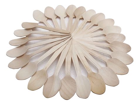 Buy Disposable Wooden Spoon for Lunch Dinner Functions,Parties,Wedding ...