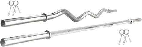 Star X 3Ft Curl Rod and 5Ft Straight Rod 20MM Gym Weight Lifting Bars ...