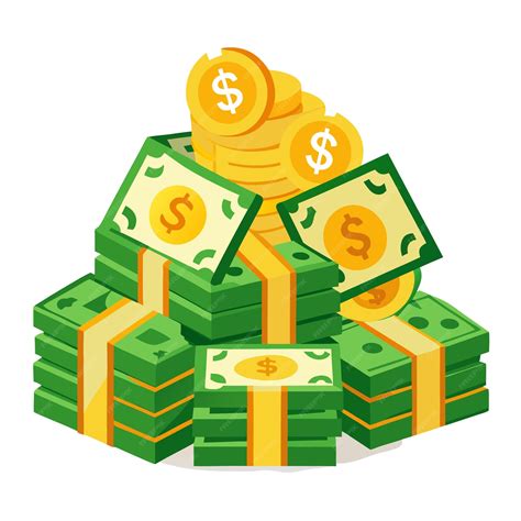 A lot of money clipart clipart cartoon style vector illustration ...