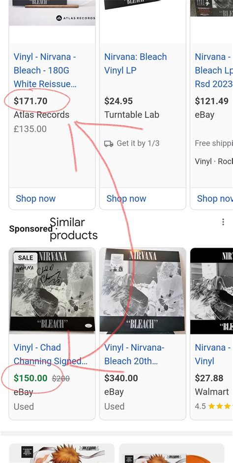Why is a white Bleach Vinyl more expensive than one signed by Chad Channing?? : r/Nirvana