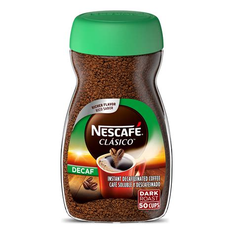 NESCAFÉ CLÁSICO Decaf Dark Roast Coffee, Instant Coffee, 3.5 oz, 1 Jar ...