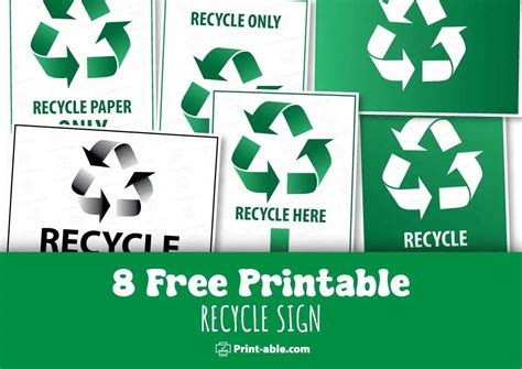 Image result for Printable Recycle Sign Recycling