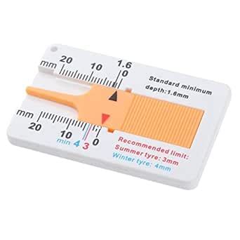 MYADDICTION Car Motorcycle Tyre Tread Ruler Depth Gauge Meter Wheel ...