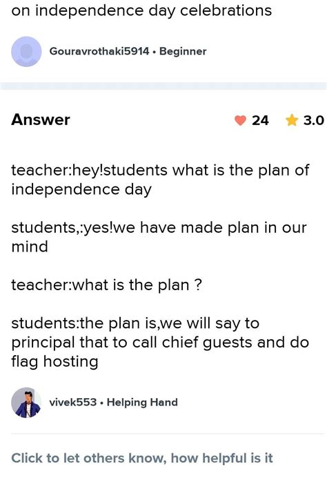 A dialogue between teacher and a student who recently celebrated ...