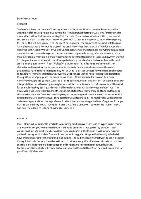 Image result for Statement of Intent Committee Example