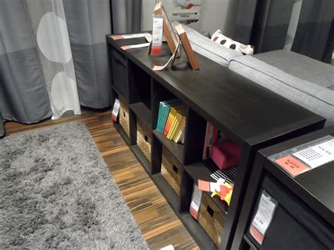Ikea Kallax (used to be Expedit) cube bookcase as a sofa table - Want ...