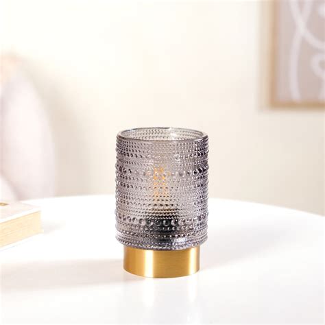 Textured Glass Cordless Table Lamp With Edison LED Bulb Online ...