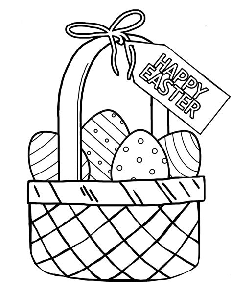 Easter Basket Coloring Page
