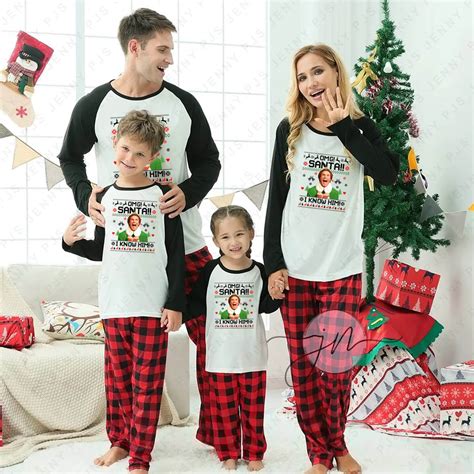 Buddy Elf OMG Santa Funny Christmas Matching Pajamas - Family Christmas ...
