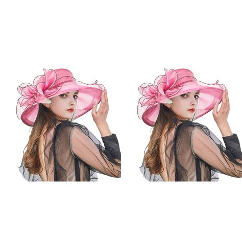 Wijhcboe 2 Pack Womens Birding Hats for Men Summer Dress Hat Wide ...