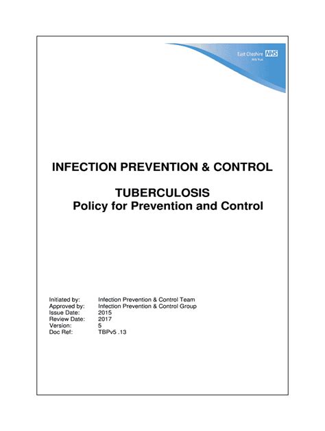 Fillable Online IC Tuberculosis Prevention and Control ECT002173pdf Fax ...