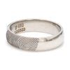Customized Fingerprint Engraved Platinum Rings with Diamonds for Coupl