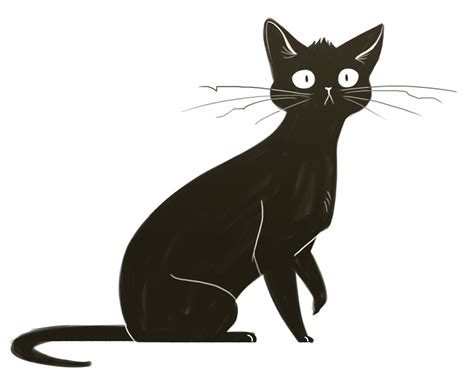 How To Draw A Black Cat Realistic - Kids Drawing Lessons