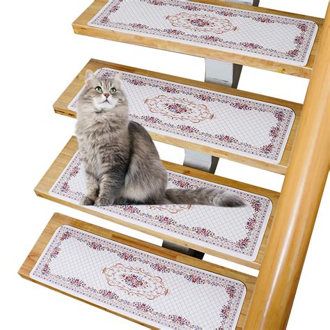 Buy Stair Carpet Treads Stair Treads Carpet 3 Pack,Wooden Stair Treads ...