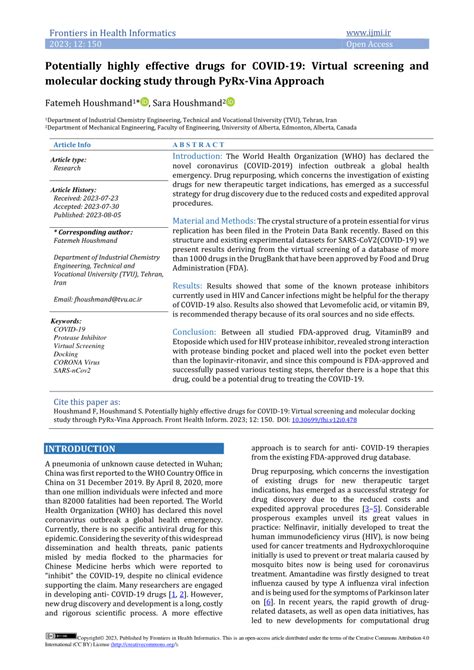 Image result for Docking Base Vertual Screening Using PyRx Tool