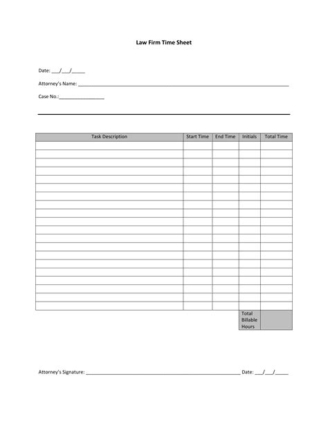 Law Firm Billing Template