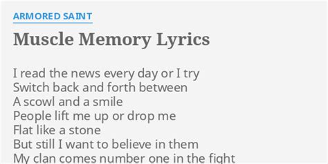 Image result for Muscle Memory Lyrics
