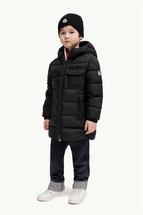 Black Alani Hooded Down Jacket - Down Jackets & Vests for Children ...