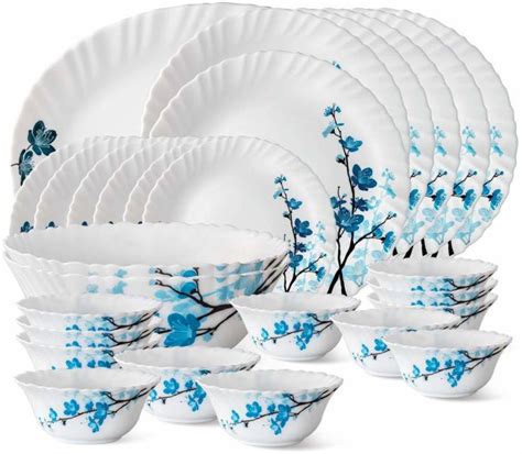 larah Pack of 27 Opalware Fluted Series MIMOSA {{ 6-Piece Full Plate ...