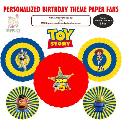 Toy Story Theme Paper Fan | Party supplies online – Party Supplies India