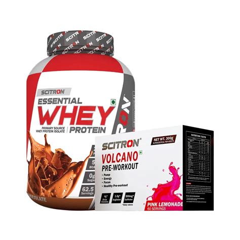 Scitron Essential Whey Protein + Scitron Volcano Pre Workout – Nutriride