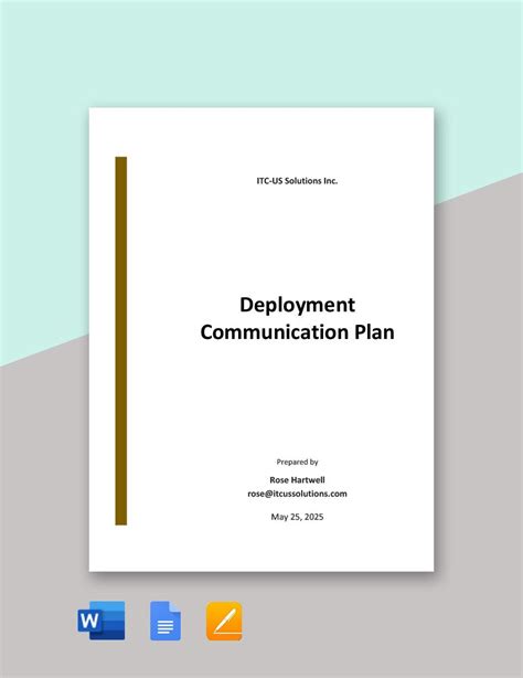 Image result for Communication Plan Template