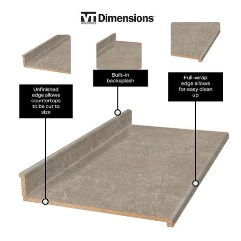 VT Dimensions Formica 4-ft x 25.25-in x 5.125-in 7406-34 Laminate ...