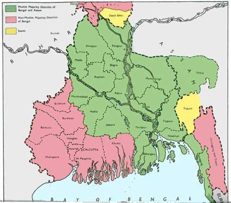 Map Of Bangladesh Before 1947