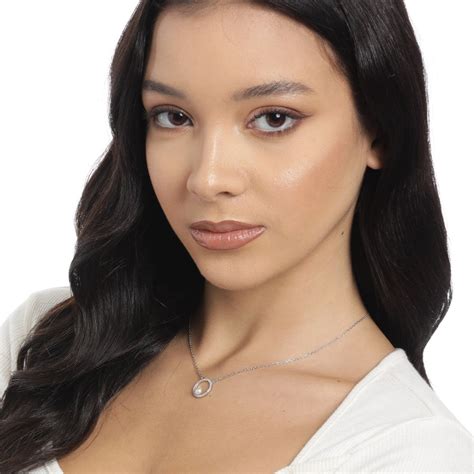 Circular Radiance Pearl Rose Gold-Plated 925 Sterling Silver Necklace ...