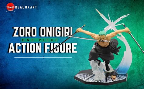 Realmkart Zoro Action Figure Three Sword Style Onigiri with Replaceable ...