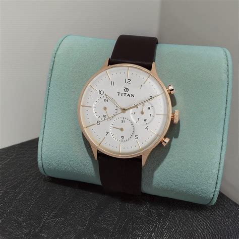 Buy Online Titan Quartz Multifunction White Dial Leather Strap Watch ...