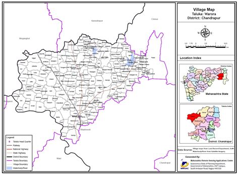Warora Taluka - Village Map