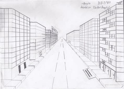 Image result for One Point Perspective Building Drawing