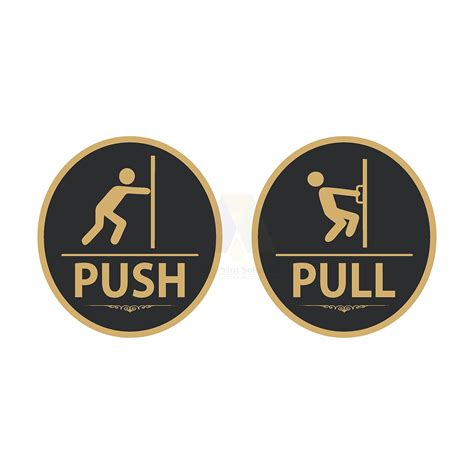 Anne Print Solutions® Push Pull Stickers for glass door Self Adhesive ...