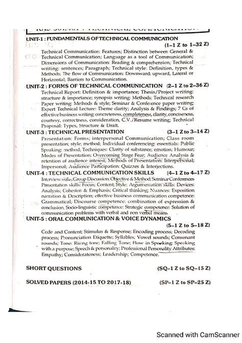 Technical Communication - Btech - Studocu