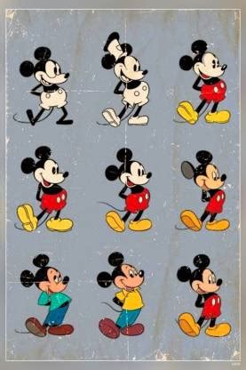 Mickey Mouse - Evolution Disney Matte Finish Poster P-4809 Paper Print ...